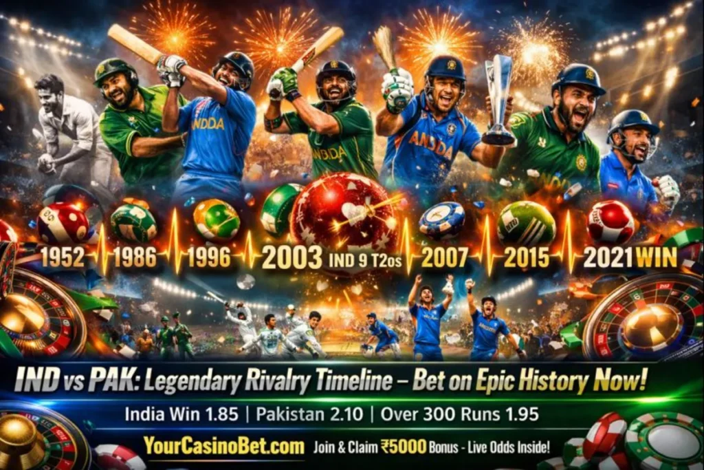 India National Cricket Team vs Pakistan National Cricket Team Timeline: Legendary Rivalry and Historic Match Highlights