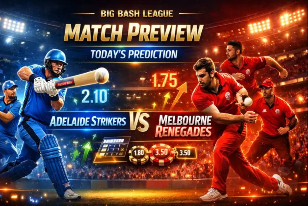 Adelaide Strikers vs Melbourne Renegades Big Bash Match Preview & Prediction