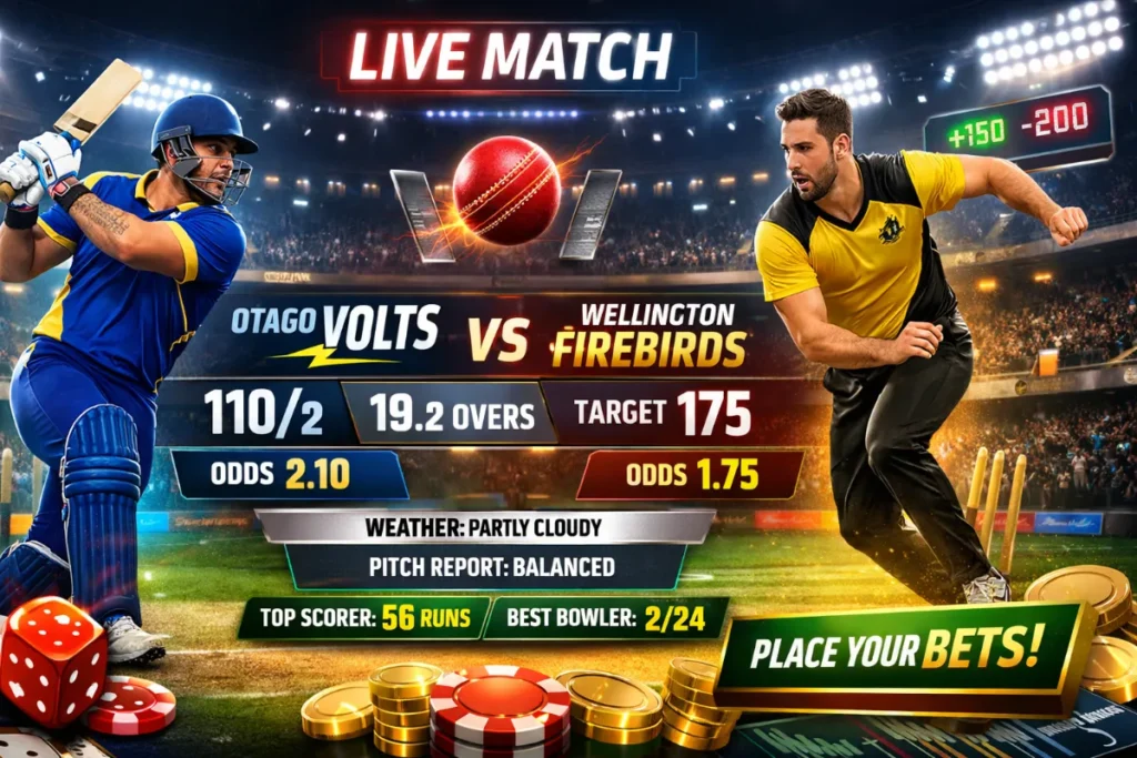 Otago Volts vs Wellington Firebirds Live Score, Playing XIs, Weather & Pitch Report
