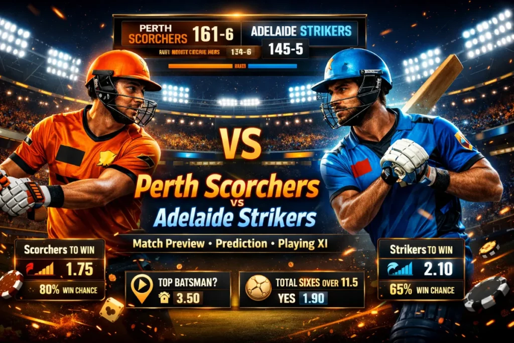 Perth Scorchers vs Adelaide Strikers Match Preview, Prediction & Playing XI