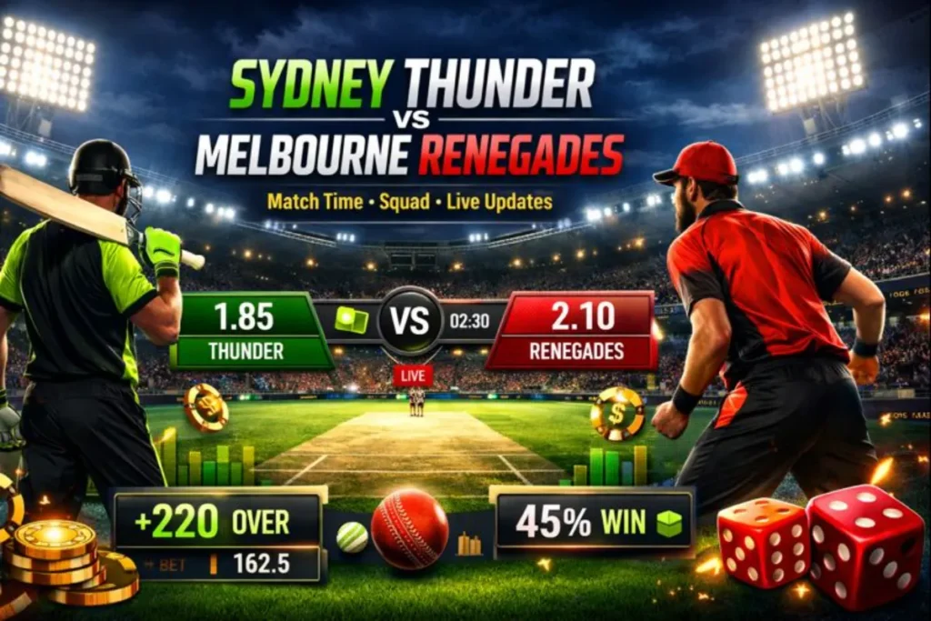 Sydney Thunder vs Melbourne Renegades Match Time, Squad, & Update